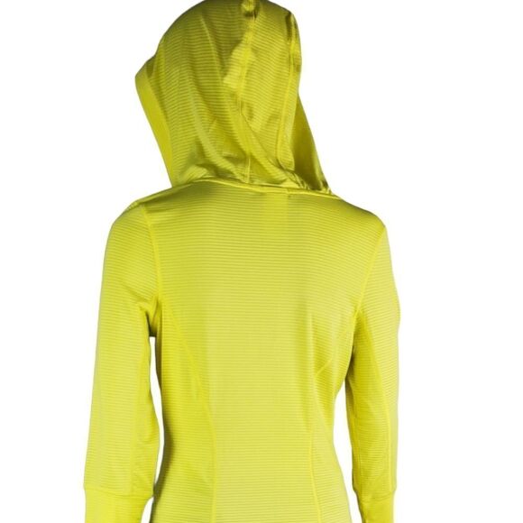 The North Face Yellow & Gray Pinstriped 3/4 Sleeve Hoodie T-Shirt - Picture 4 of 7